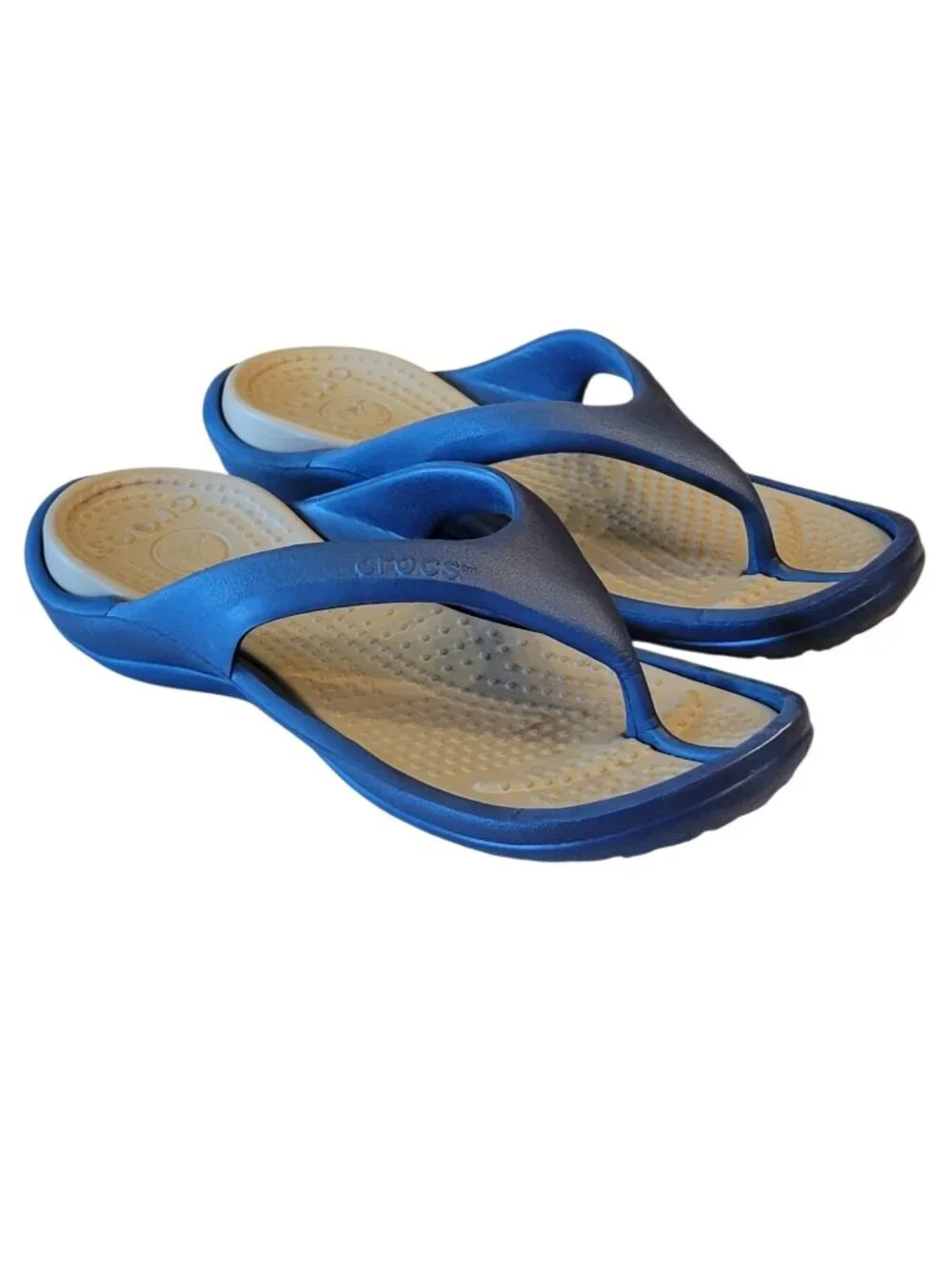 Crocs Athens Flip Flops Sandals Men's Size 12 Navy Blue New Unworn